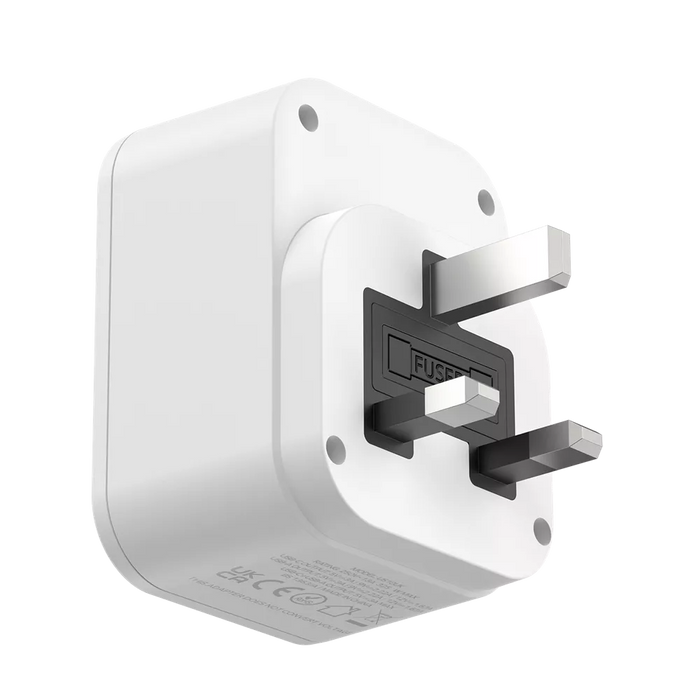 MOMAX - OnePlug - Extension Plug Socket Extender - USB-C & 2x USB - White
