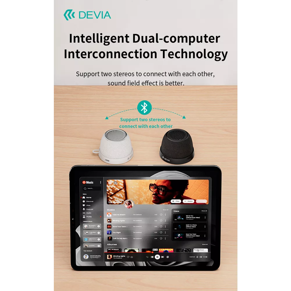 Devia - 5W Mini Multi-Surface MagSafe Bluetooth Wireless Speaker