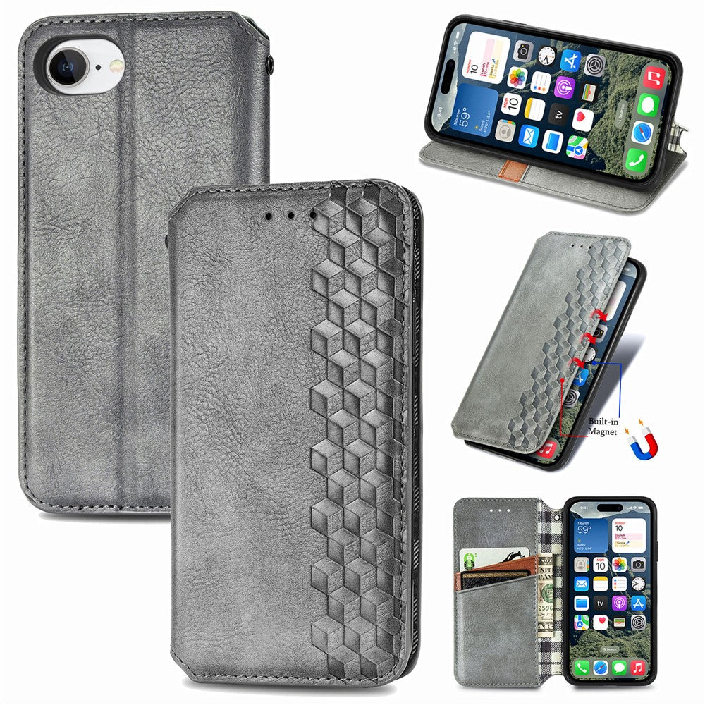 Wallet Patterned Magnetic Flip Case for iPhone 16e and iPhone 17e