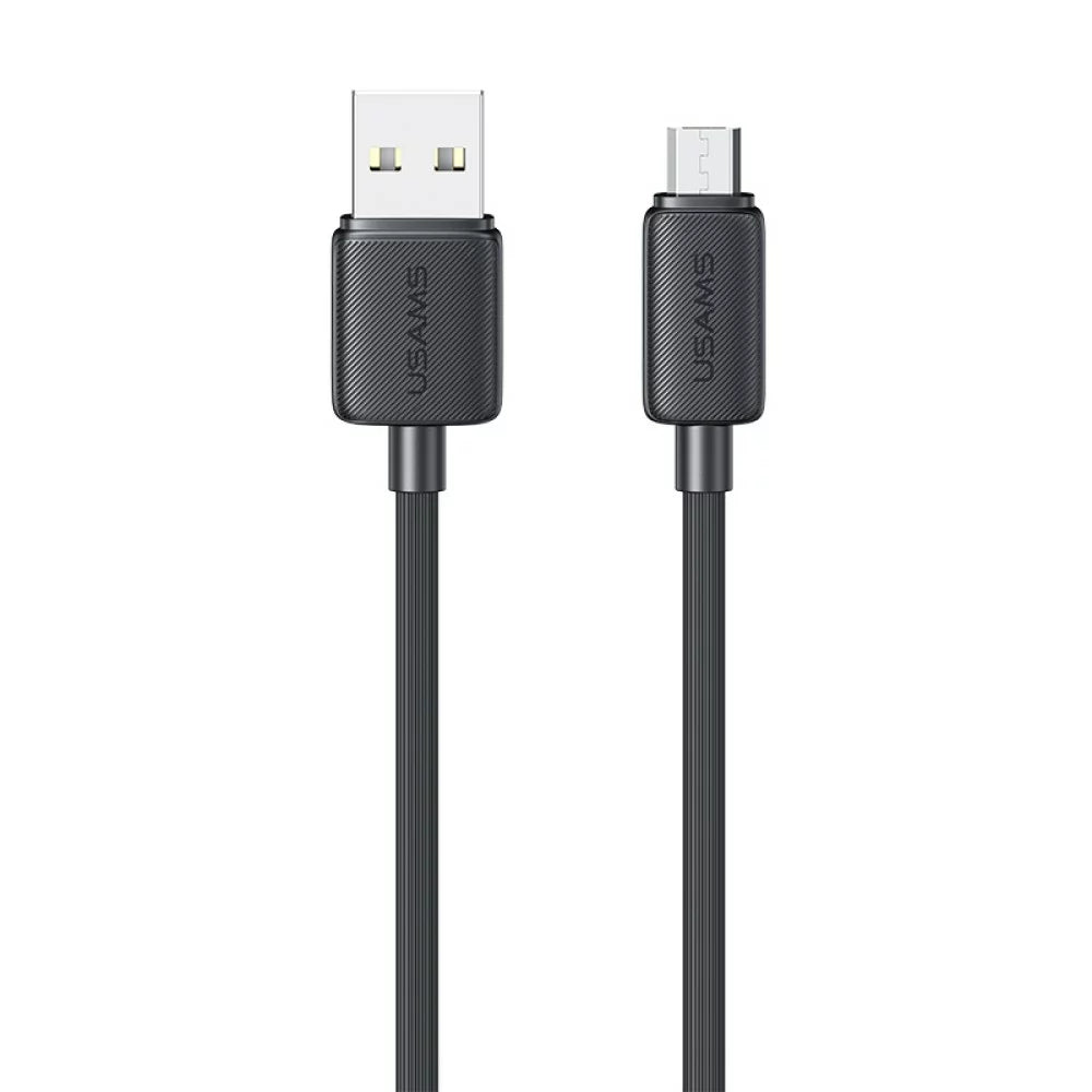 USAMS - KY Series - Micro USB to USB A Striped Cable -1M - Black