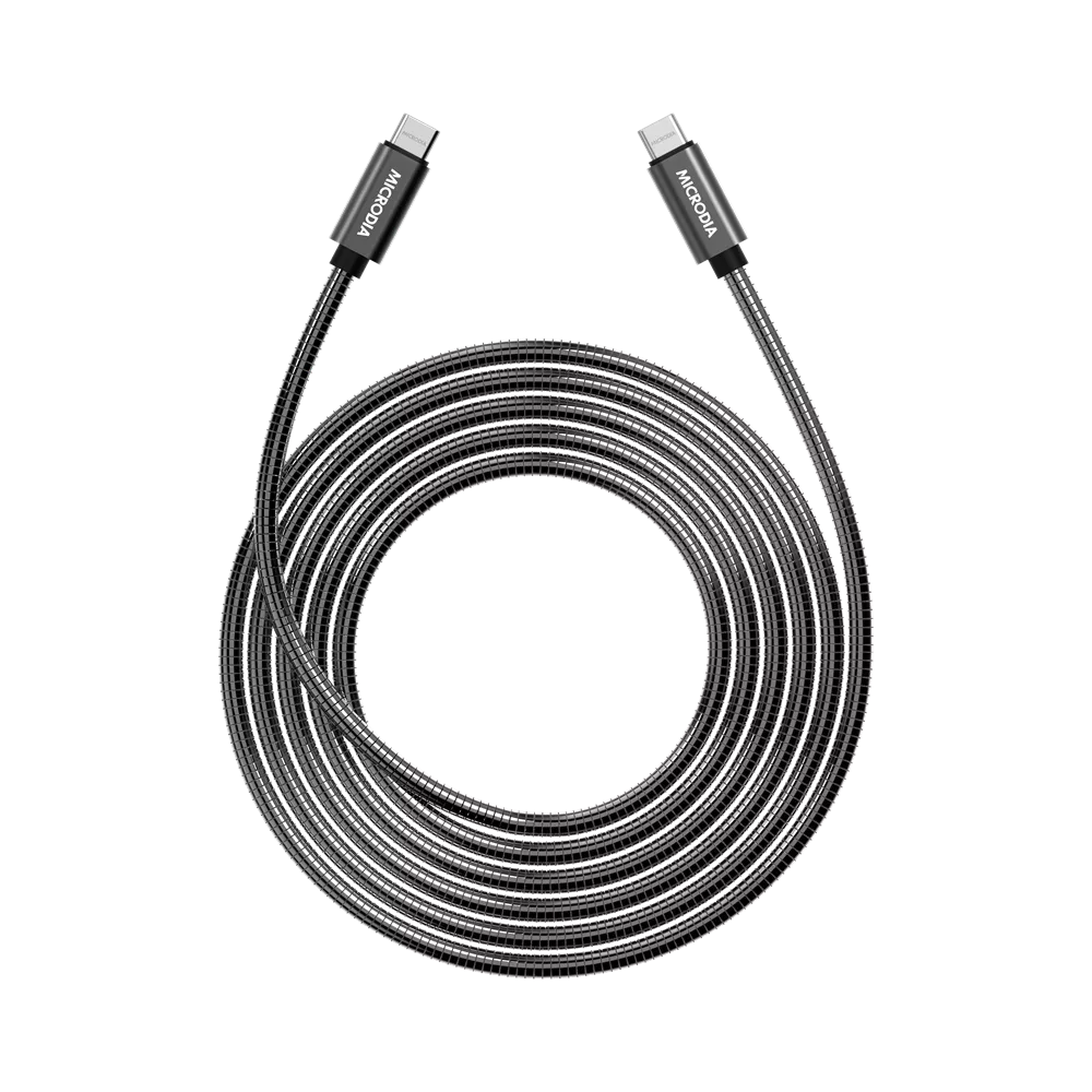 Microdia - ExeCable Steel - 1.3m - 60W Type-C to Type-C Cable
