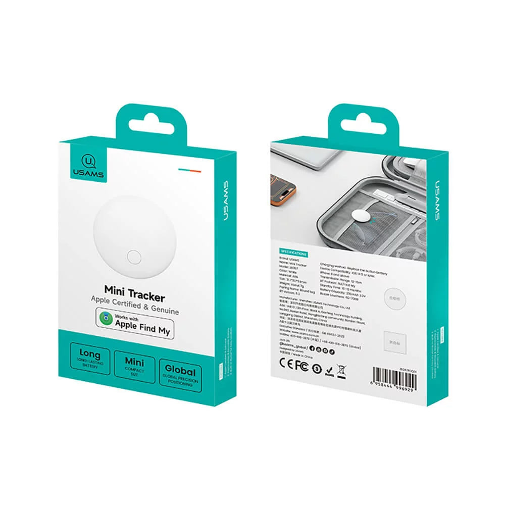 USAMS ZB357 Mini Bluetooth Tracker White