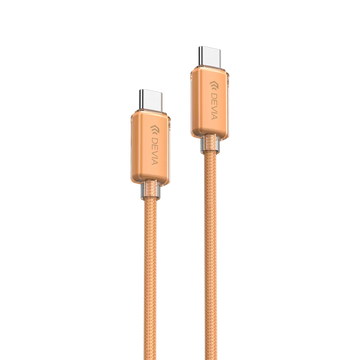 Devia - 1.5m (60W) Woven Braided Power Delivery - USB-C to USB-C Cable - Orange