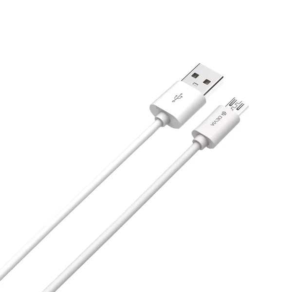 Devia - 1m (2.1A) USB-A to Micro USB Cable - White