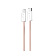 Devia - 1m (60W) Woven Braided Power Delivery  - USB-C to USB-C Cable - Pink