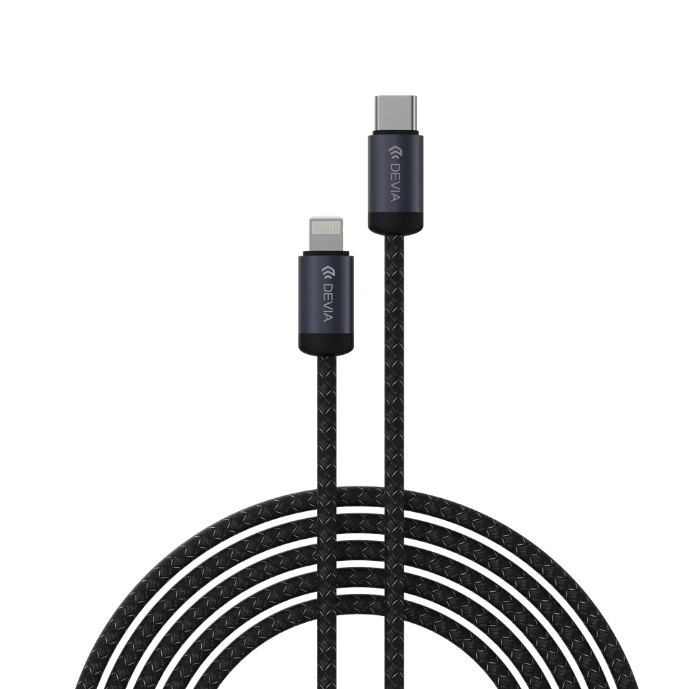 Devia - 3m (60W) Mesh Armour USB-C to USB-C Cable - Black