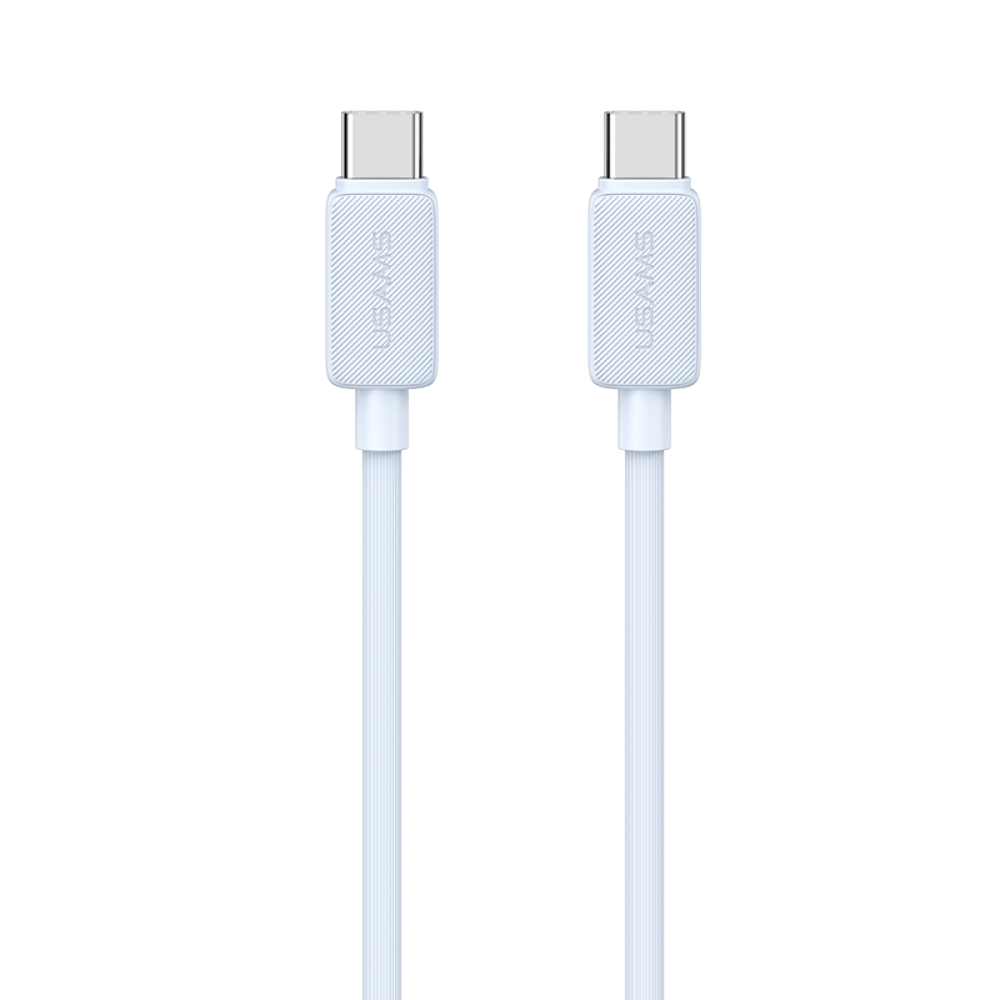 USAMS KY Series - Type-C to Type-C  60W Cable -(2M/3.3ft) - Light Blue
