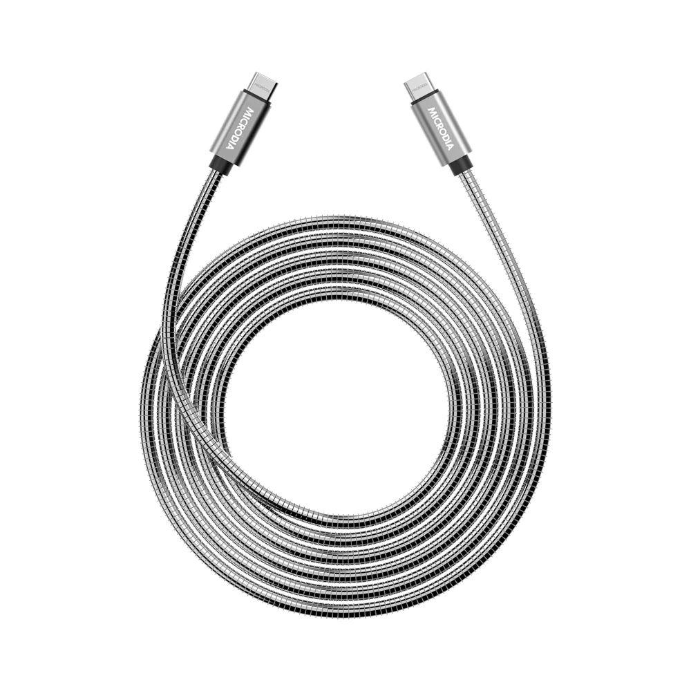 Microdia - ExeCable Steel - 1.3m - 60W Type-C to Type-C Cable