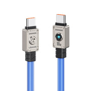USAMS Mecha Series Type-C to Type-C 100W (1.2M / 4ft) Charging Cable - Blue
