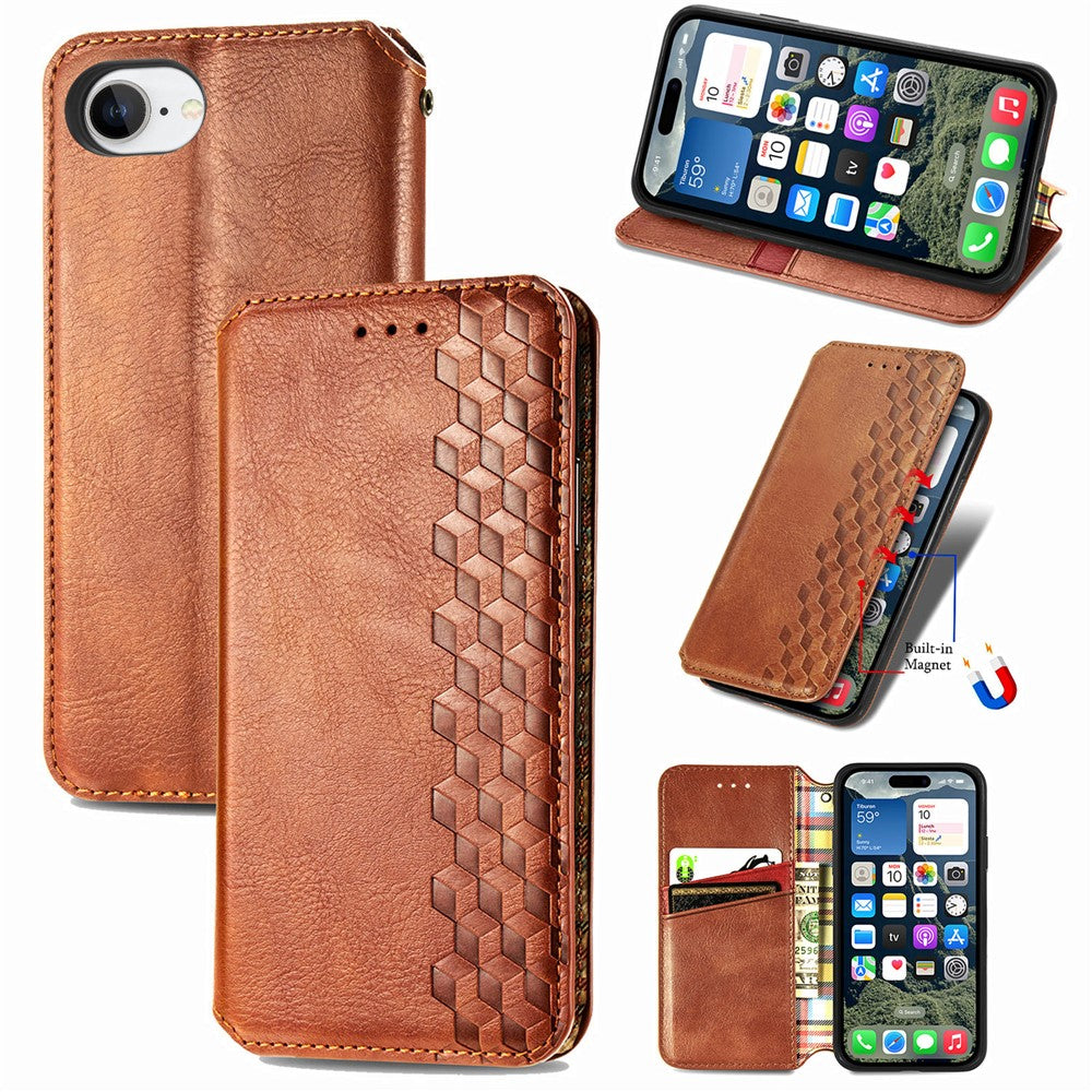 Wallet Patterned Magnetic Flip Case for iPhone 16e and iPhone 17e