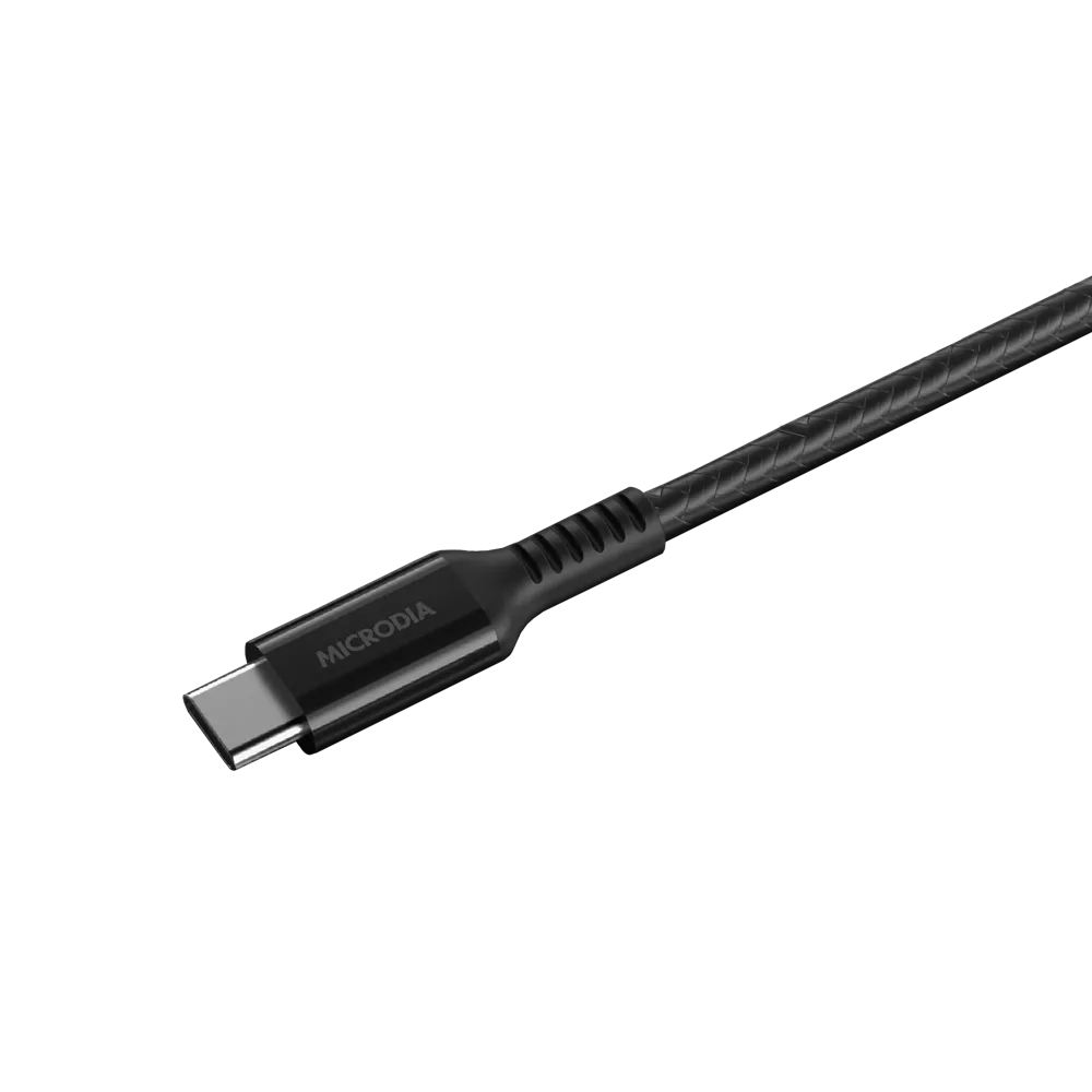 Microdia - Tweed - 1.3m - 60W Type-C to Type-C Cable - Charcoal