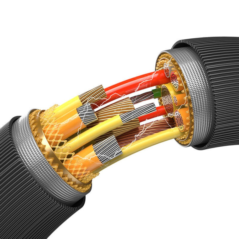 USAMS - C-Type to USB-A Charger Cable (2M / 6.5ft) Striped