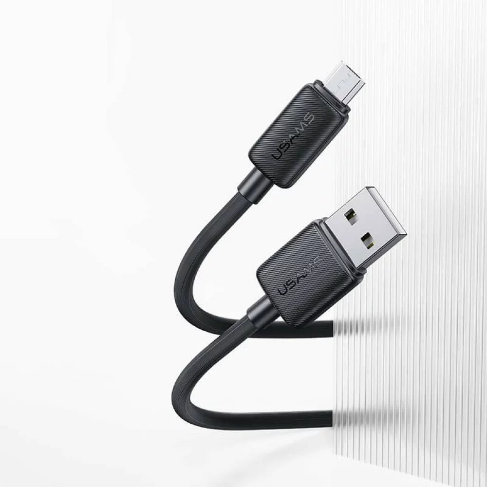 USAMS - KY Series - Micro USB to USB A Striped Cable -1M - Black