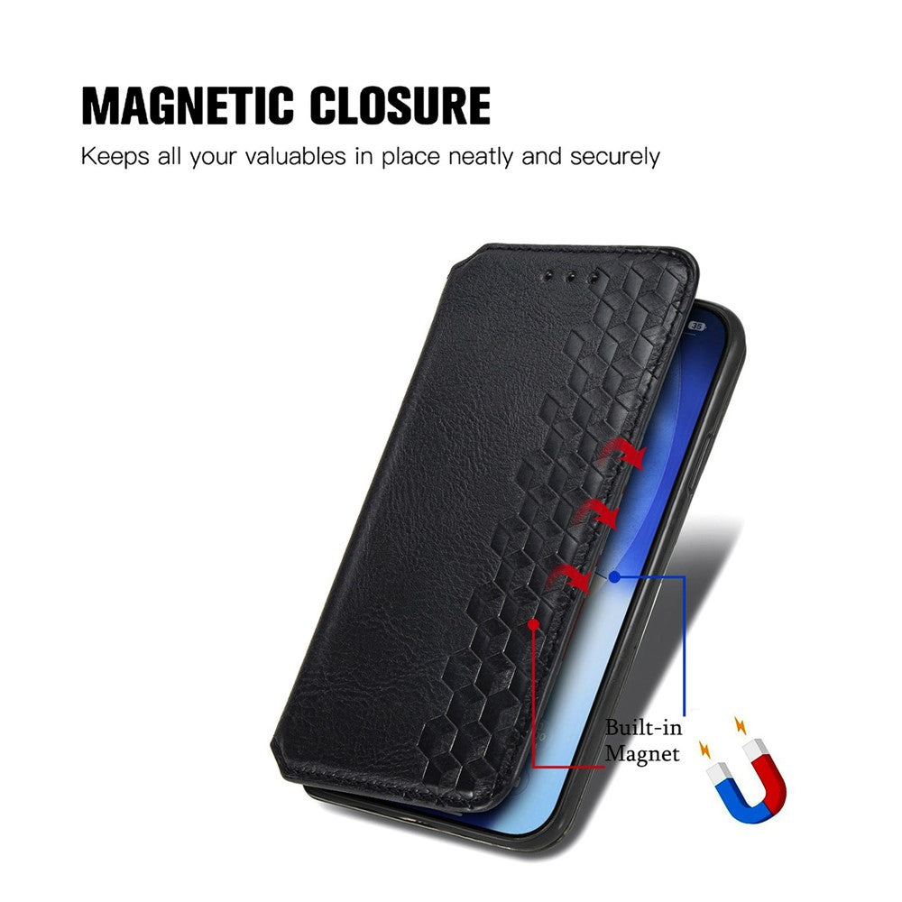 Wallet Patterned Magnetic Flip Case for iPhone 17 Pro Max - Black