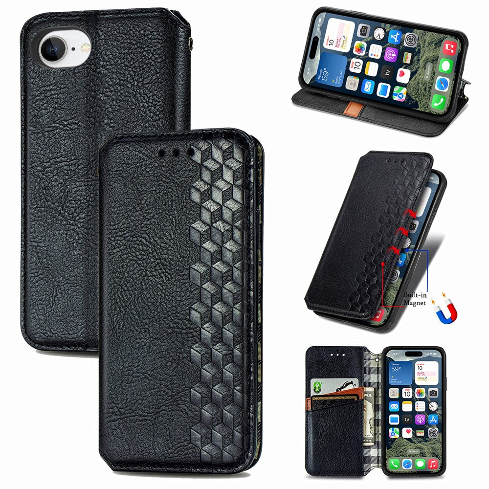 Wallet Patterned Magnetic Flip Case for iPhone 16e and iPhone 17e