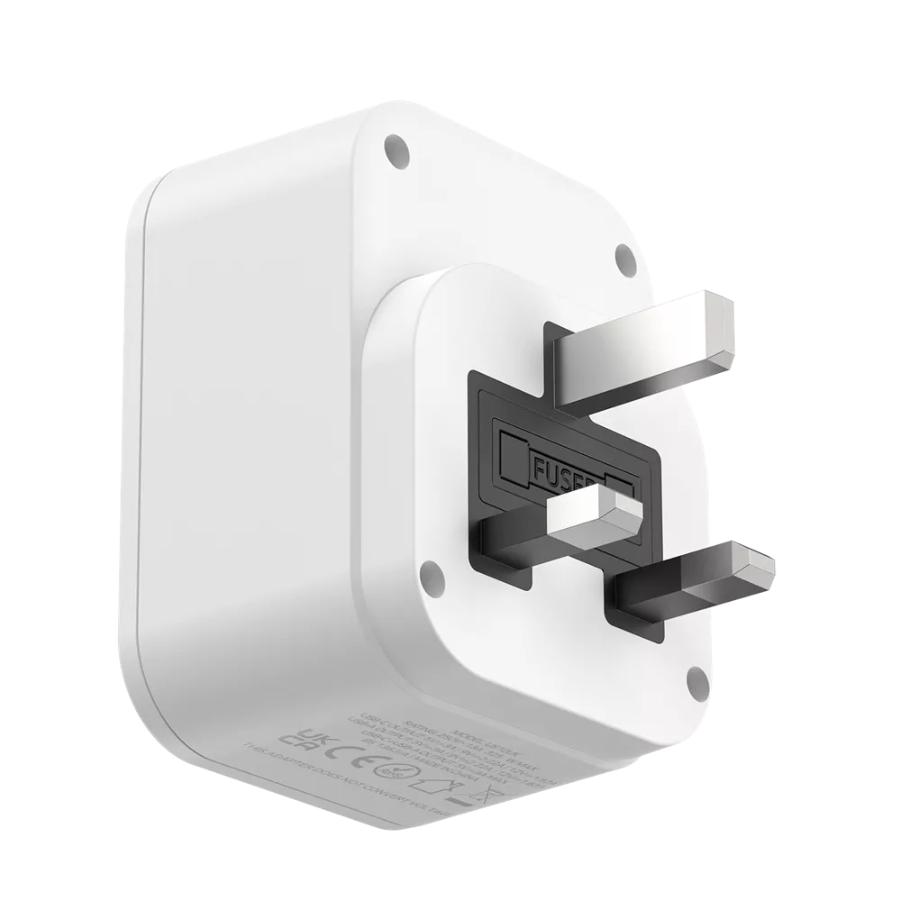 MOMAX - OnePlug - Extension Plug Socket Extender - USB-C & 2x USB - White