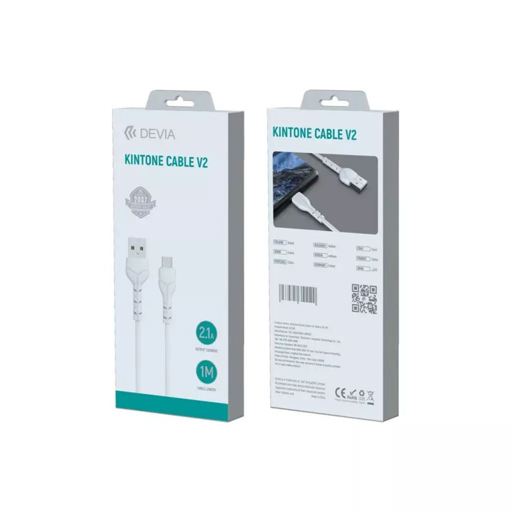 Devia Kintone Series Charger Cable - USB-A to Type-C (5V 2.1A, 1M)