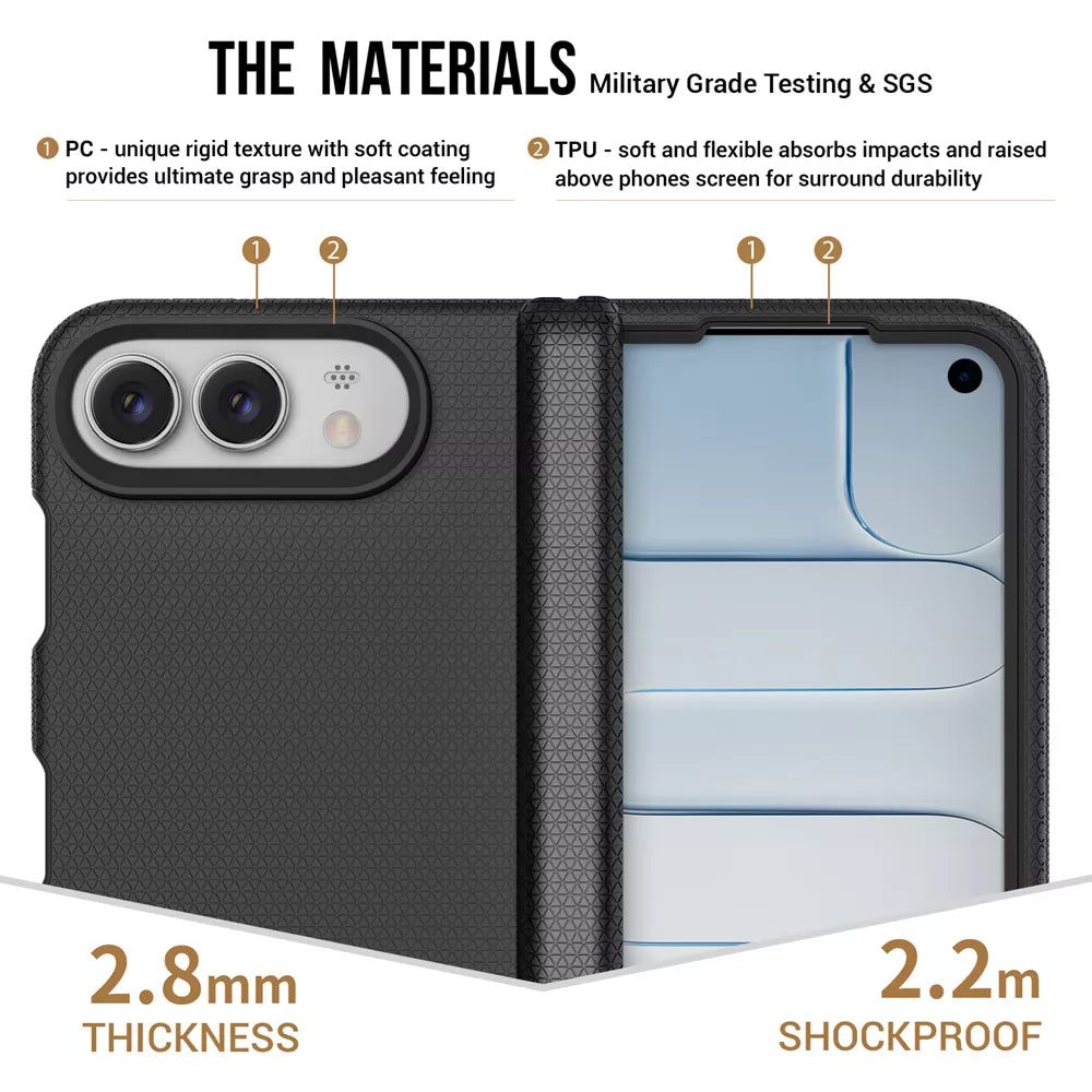 Xquisite ProGrip Case With MagSafe & Hinge Protection for iPhone Duo - Black