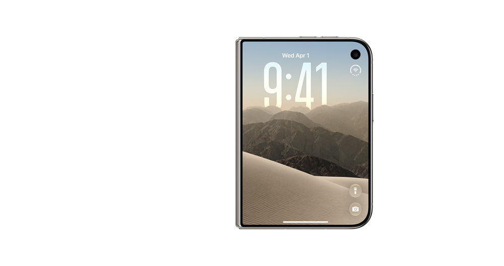 The outer display of iPhone Duo in Star White